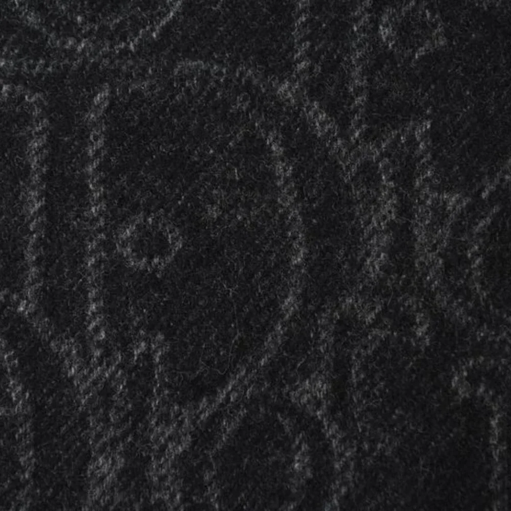 Dior Scarf Winter Wool Cashmere Logo Trotter Black Gray